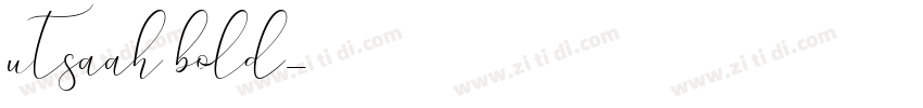 utsaah bold字体转换